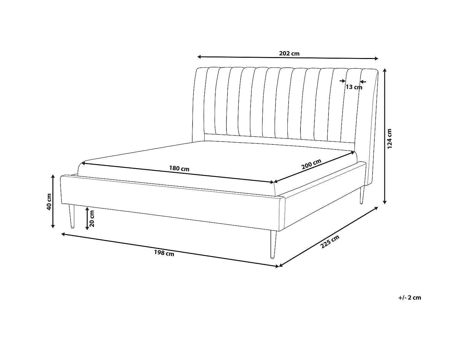 Lit avec sommier Velours MARVILLE 180 x 200 cm Rose pêche