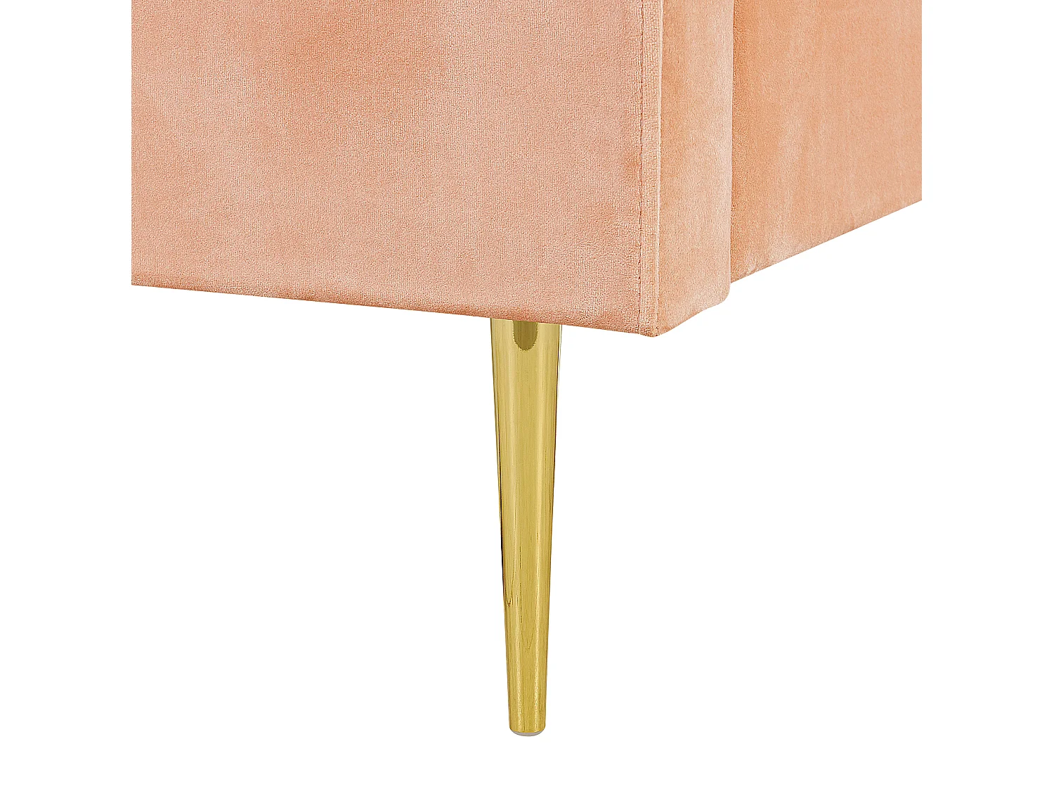 Lit avec sommier Velours MARVILLE 180 x 200 cm Rose pêche