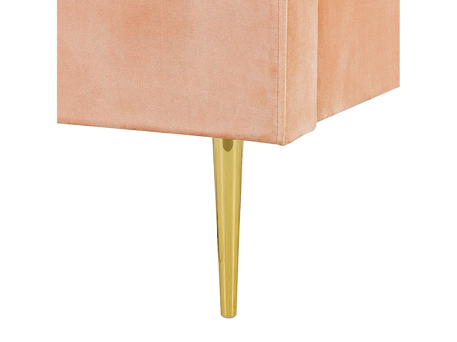 Lit avec sommier Velours MARVILLE 180 x 200 cm Rose pêche