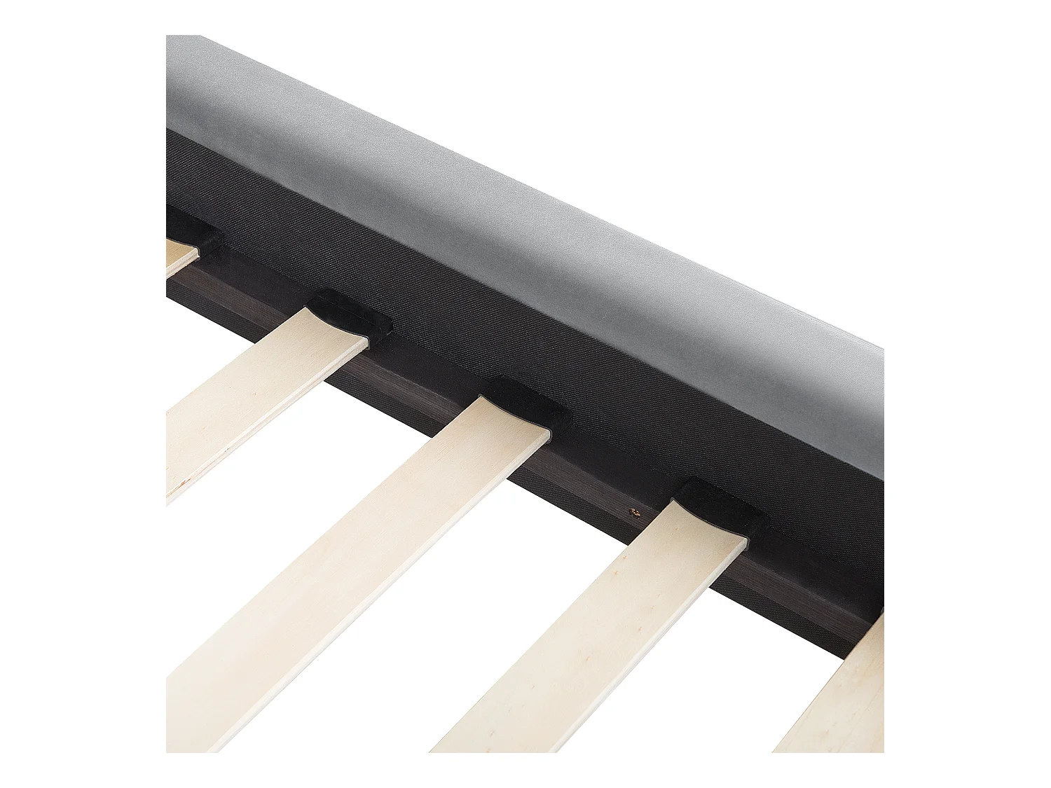 Lit avec sommier Velours MARVILLE 180 x 200 cm Gris