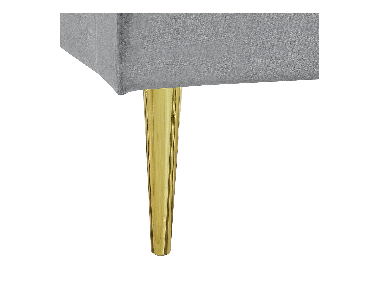 Lit avec sommier Velours MARVILLE 180 x 200 cm Gris