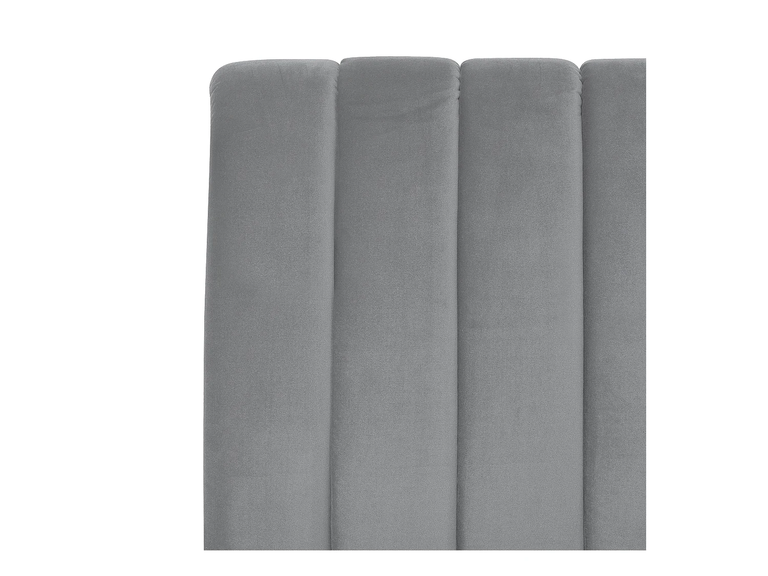 Lit avec sommier Velours MARVILLE 180 x 200 cm Gris