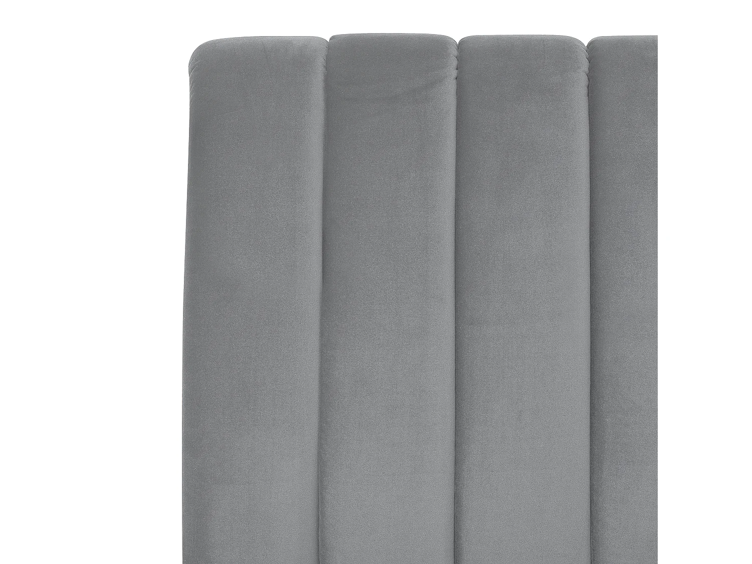 Lit avec sommier Velours MARVILLE 180 x 200 cm Gris