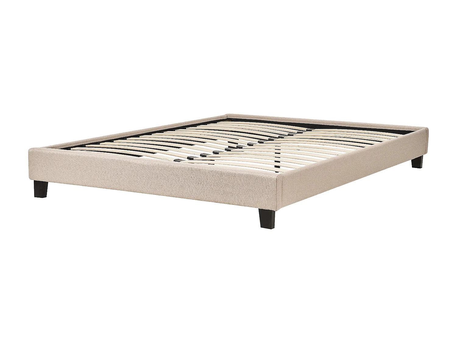Bed zonder hoofdbord Stof ROANNE 160 x 200 cm Beige