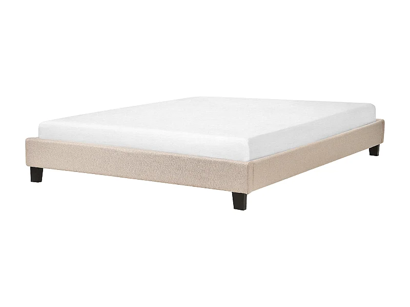 Cama Tecido ROANNE 160 x 200 cm Creme