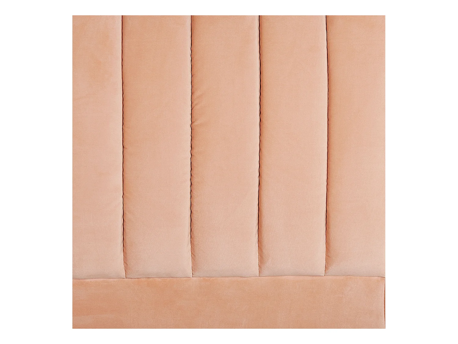 Lit avec sommier Velours MARVILLE 160 x 200 cm Rose pêche