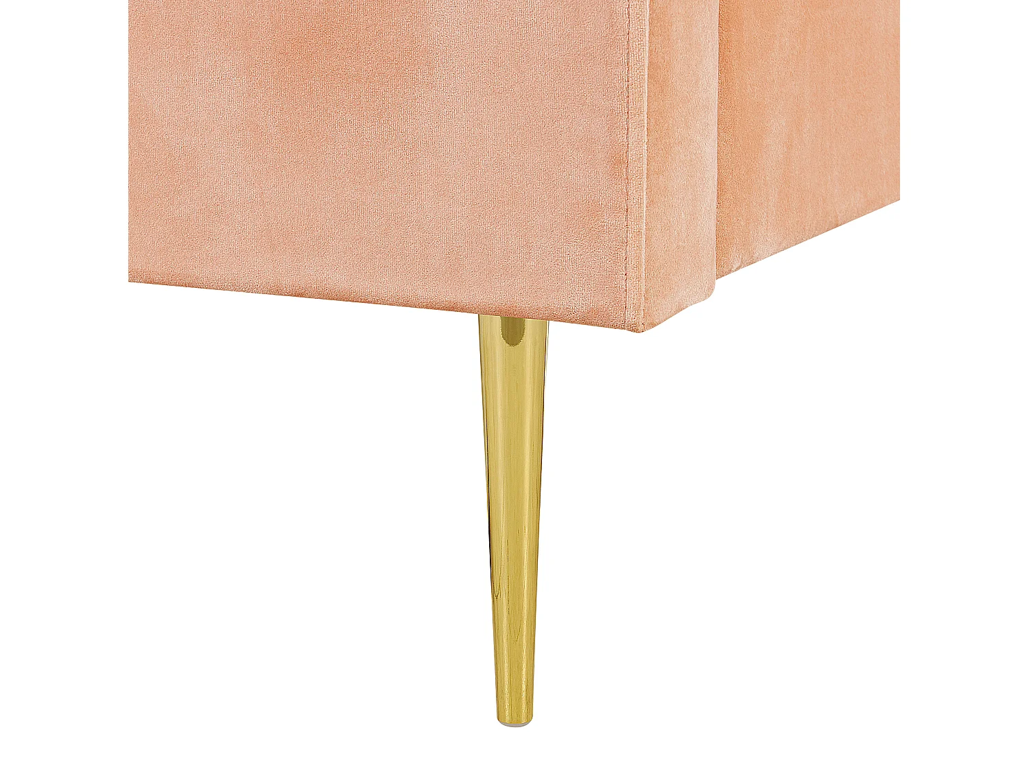 Lit avec sommier Velours MARVILLE 160 x 200 cm Rose pêche