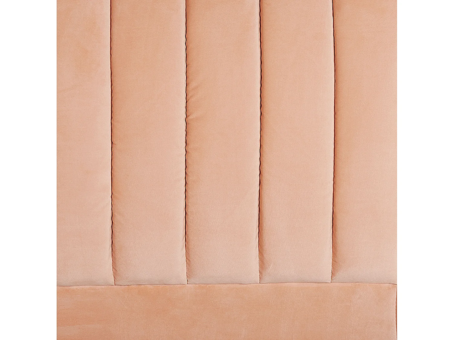 Lit avec sommier Velours MARVILLE 160 x 200 cm Rose pêche