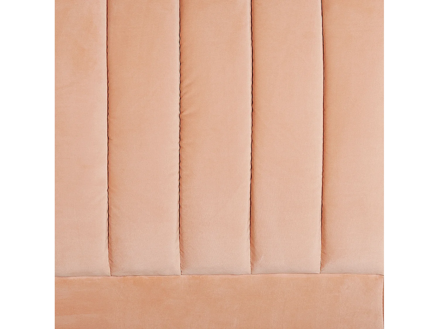 Lit avec sommier Velours MARVILLE 160 x 200 cm Rose pêche