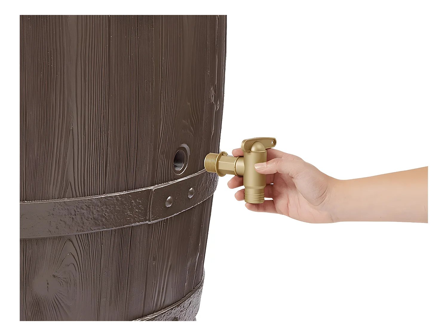 Récupérateur D'eau Aérien Tonneau "vino" 250l