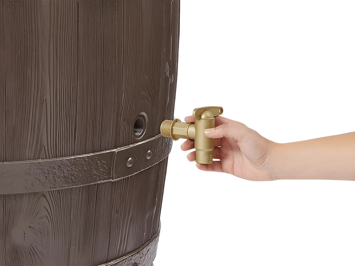 Récupérateur D'eau Aérien Tonneau "vino" 250l