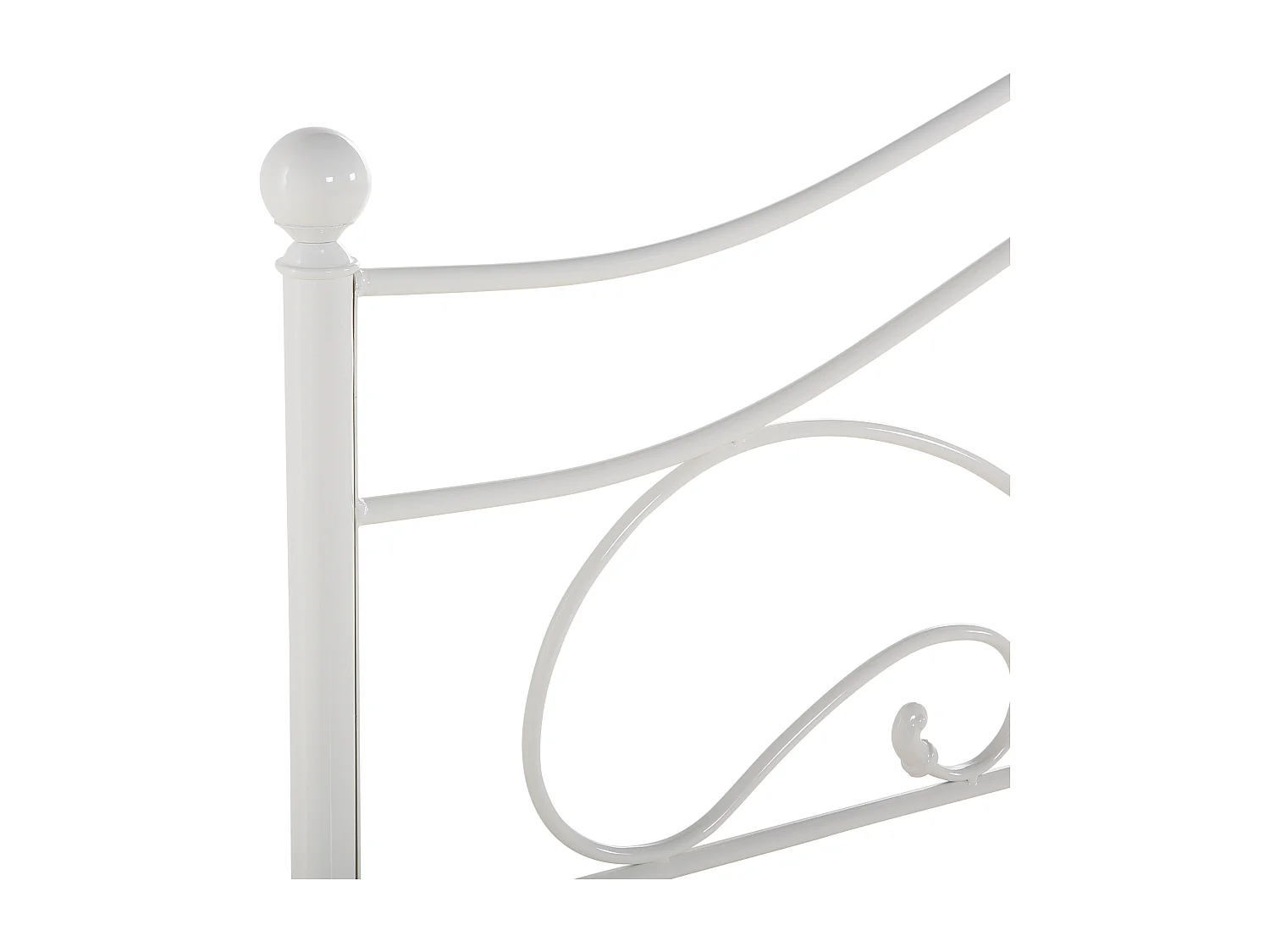 Lit avec sommier Métal LYRA 140 x 200 cm Blanc