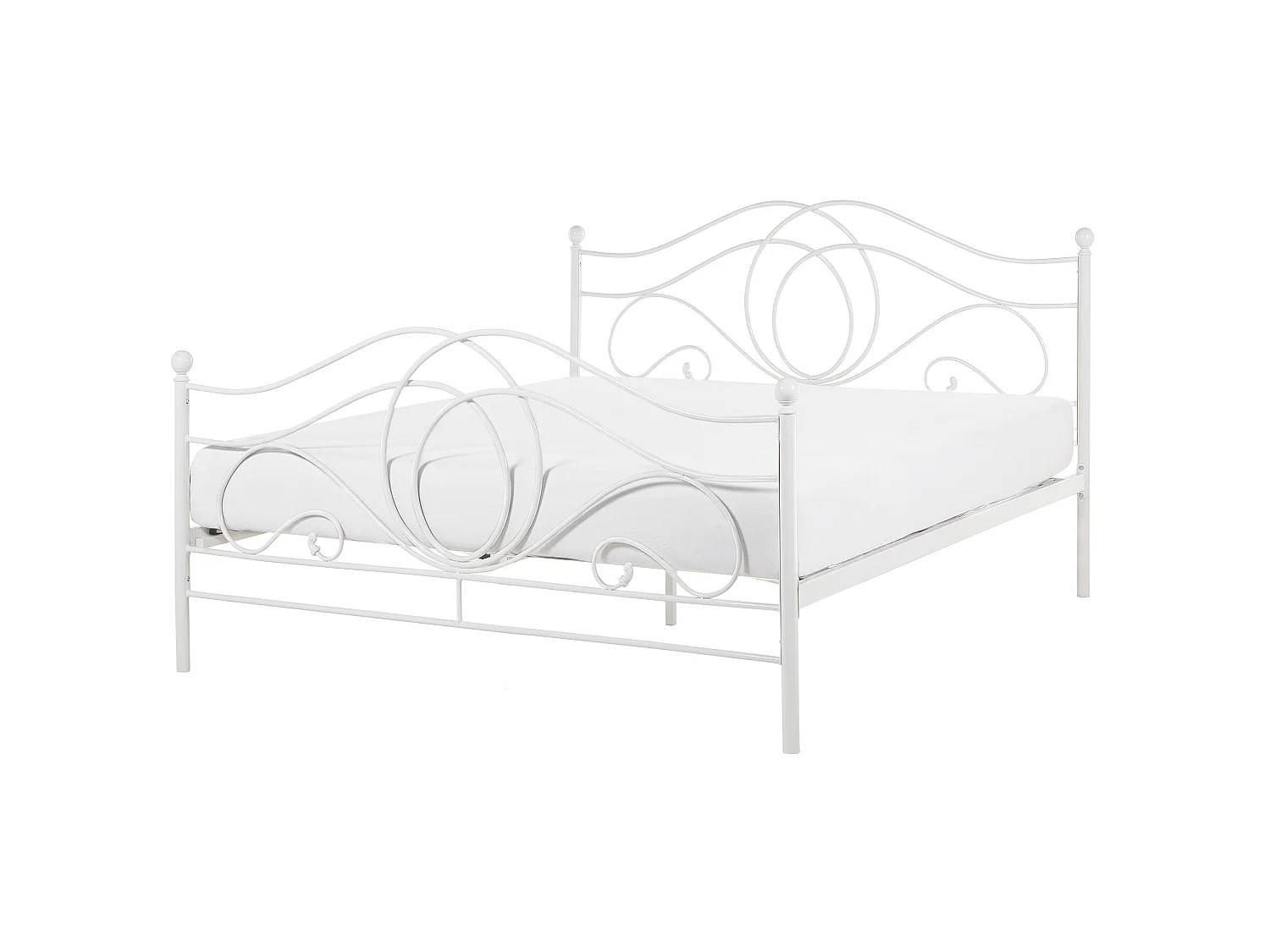 Cama Metal LYRA 140 x 200 cm Blanco