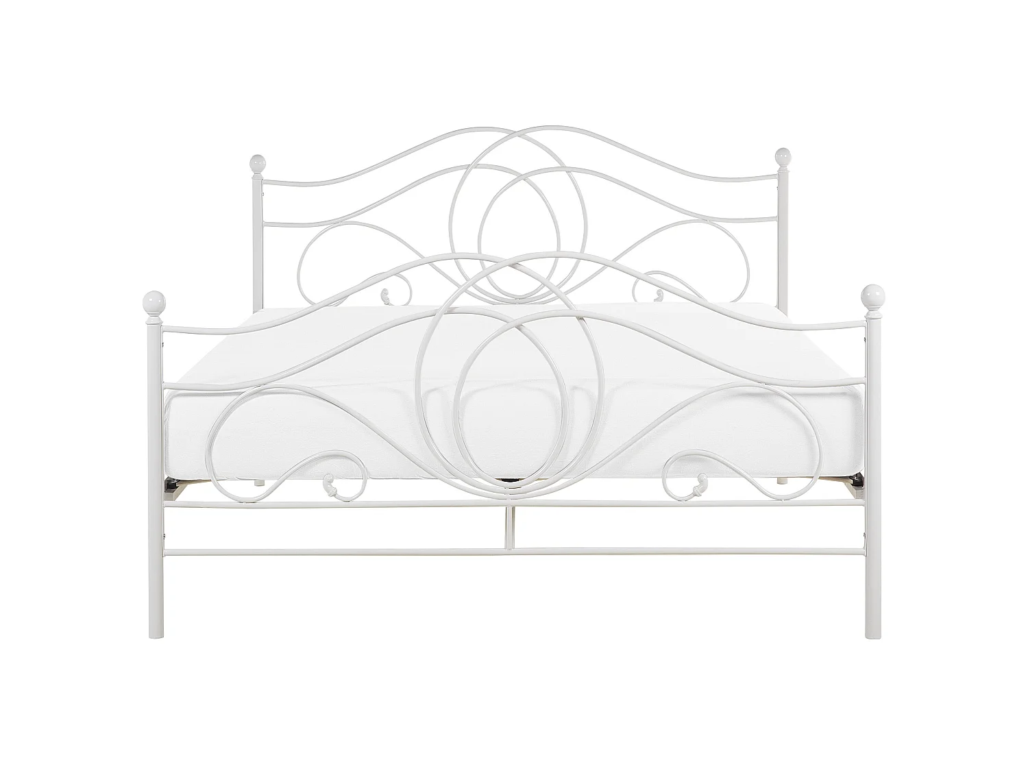 Cama Metal LYRA 140 x 200 cm Blanco