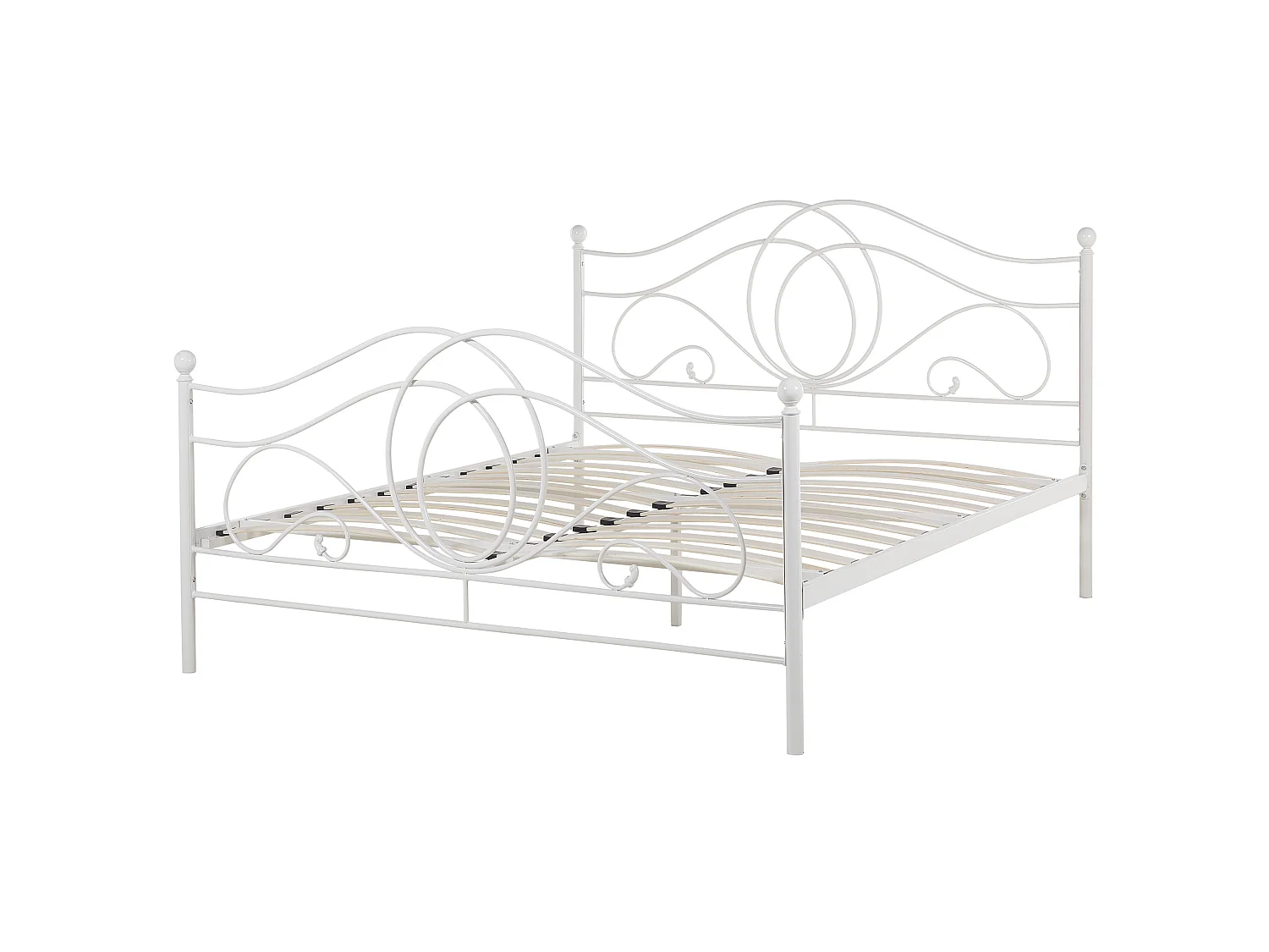 Cama Metal LYRA 140 x 200 cm Blanco
