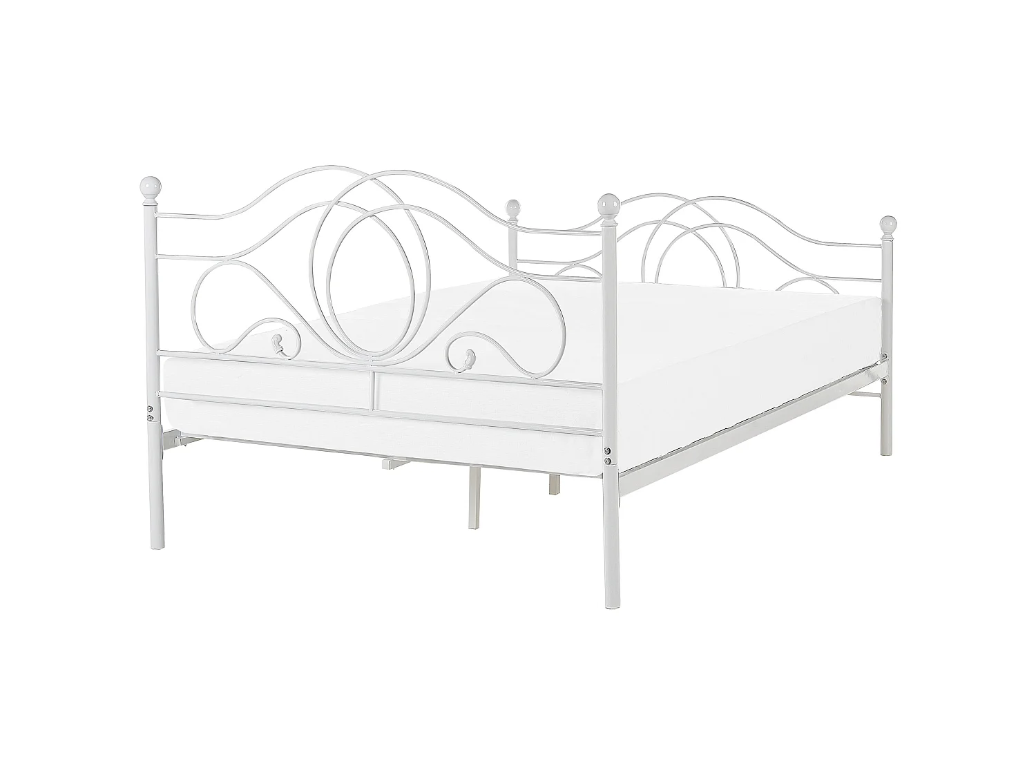 Cama Metal LYRA 140 x 200 cm Blanco