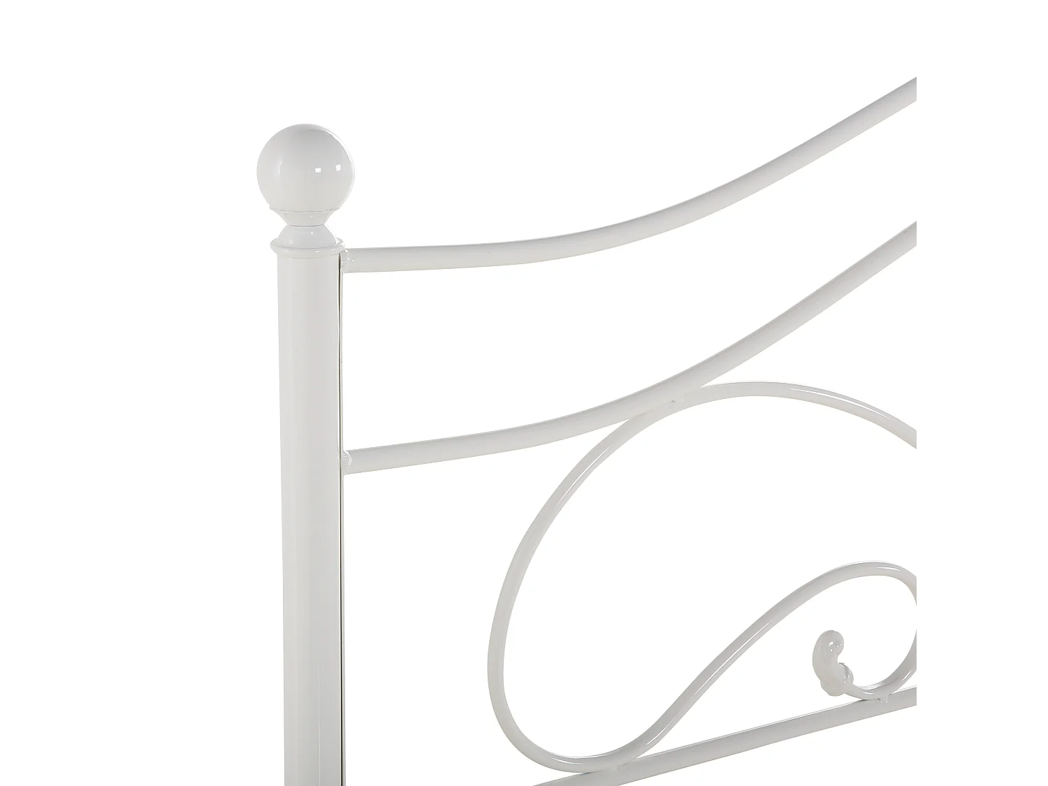 Cama Metal LYRA 140 x 200 cm Blanco
