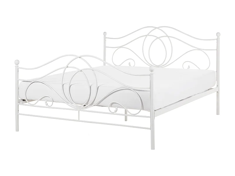 Letto Metallo LYRA 140 x 200 cm Bianco