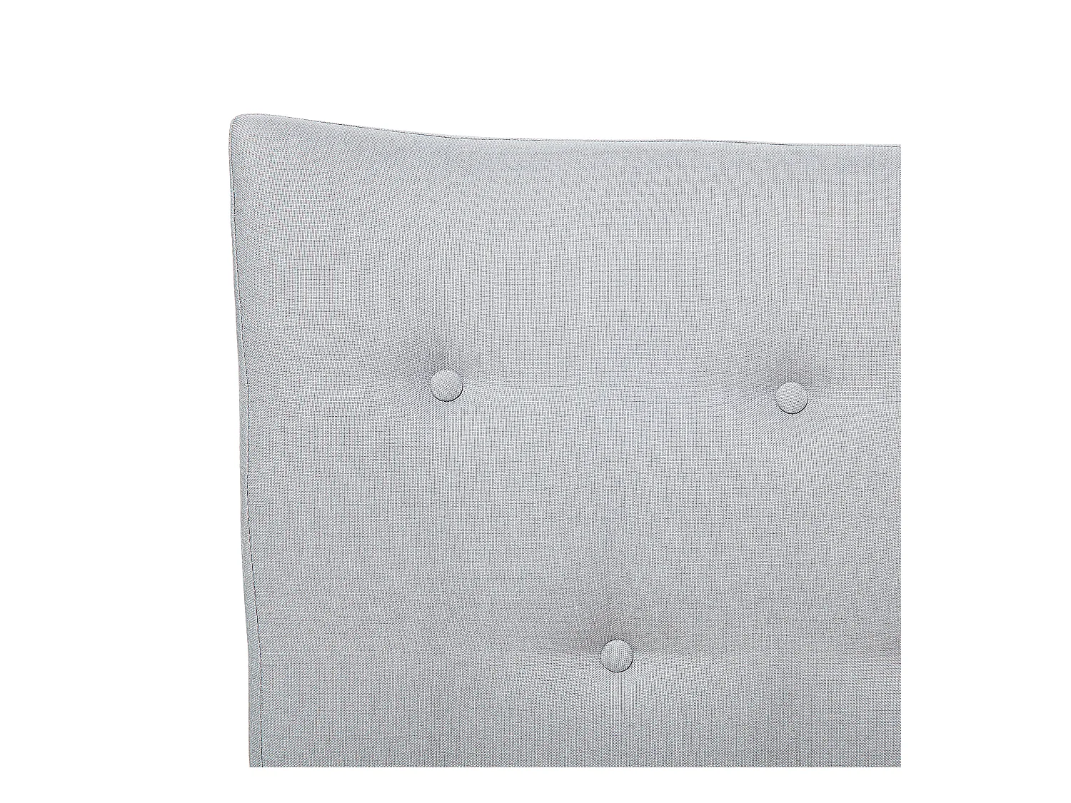 Lit avec sommier Tissu SAVERNE 140 x 200 cm Gris clair