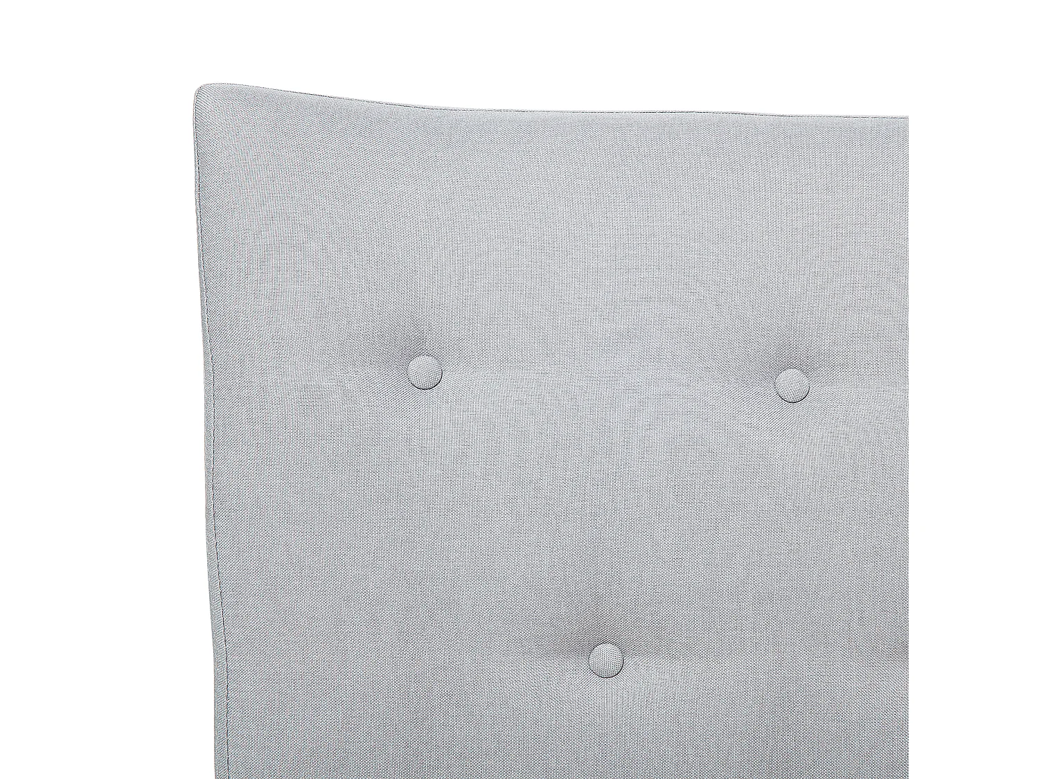 Lit avec sommier Tissu SAVERNE 140 x 200 cm Gris clair