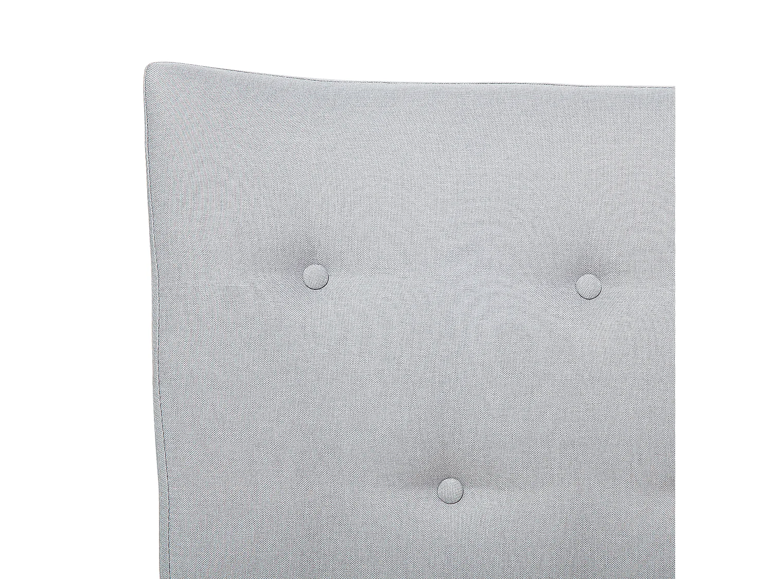 Lit avec sommier Tissu SAVERNE 140 x 200 cm Gris clair