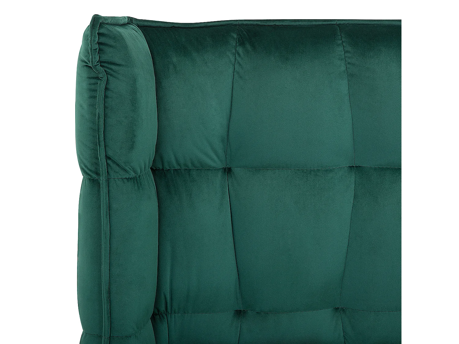 Cama Veludo SENLIS 180 x 200 cm Verde escuro