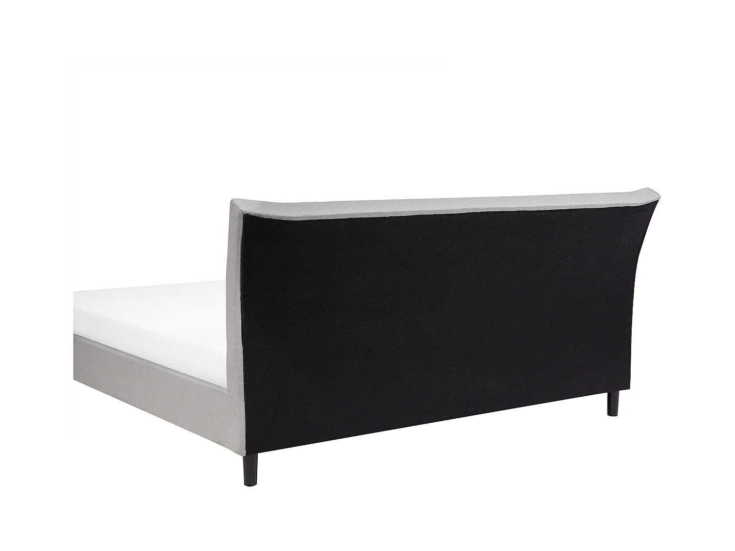 Lit avec sommier Tissu SAVERNE 180 x 200 cm Gris clair