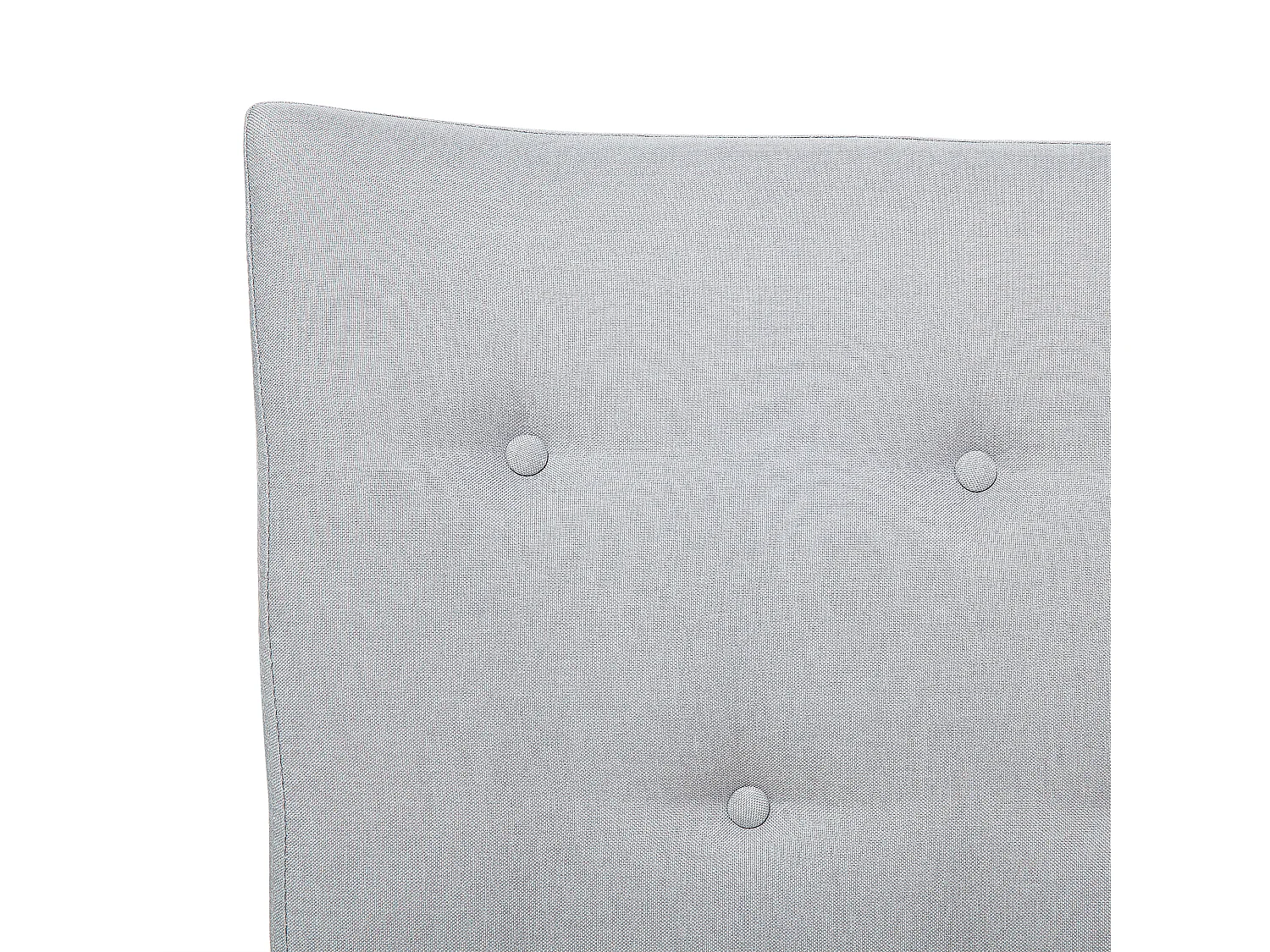 Lit avec sommier Tissu SAVERNE 180 x 200 cm Gris clair