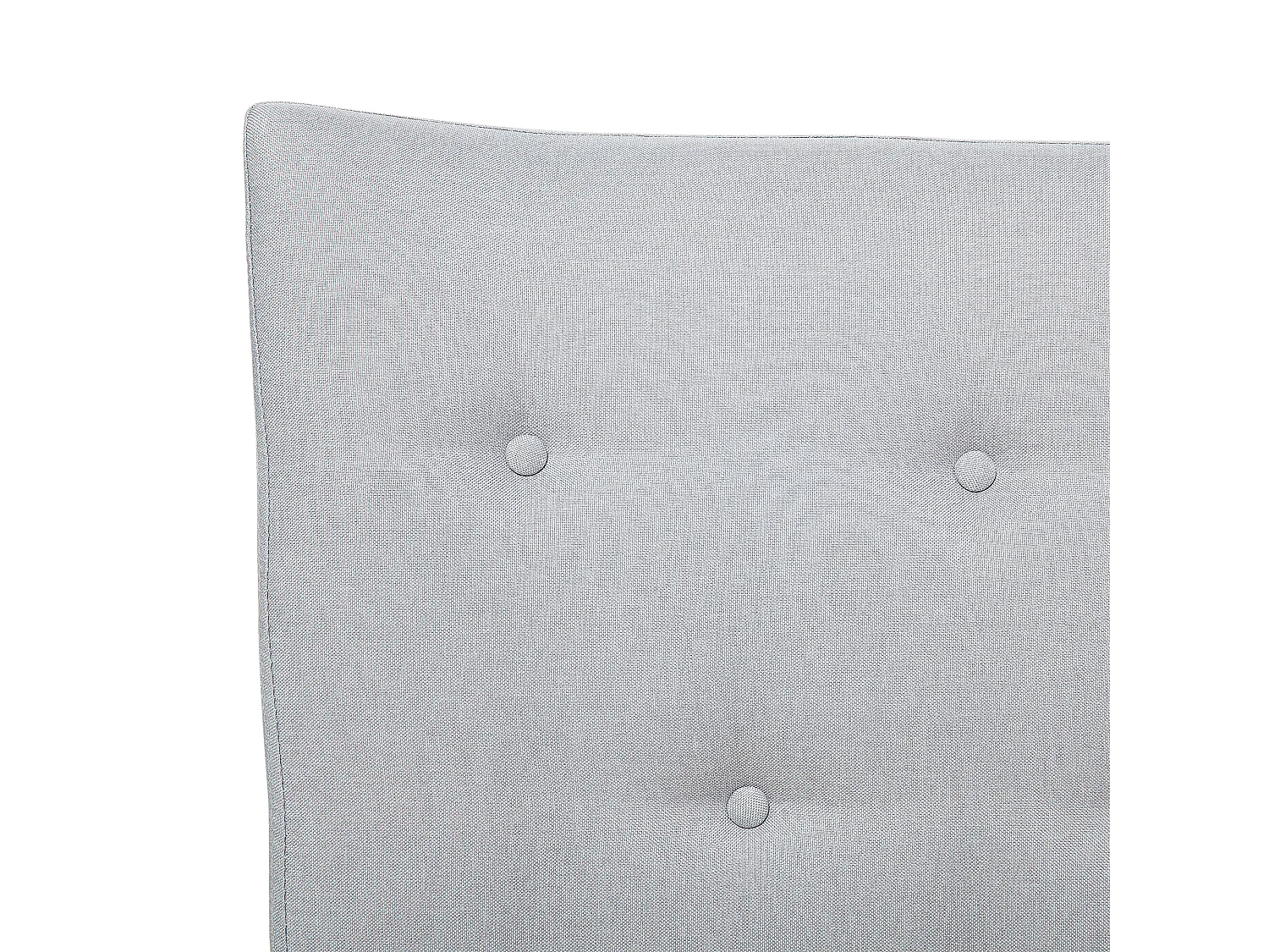 Lit avec sommier Tissu SAVERNE 180 x 200 cm Gris clair