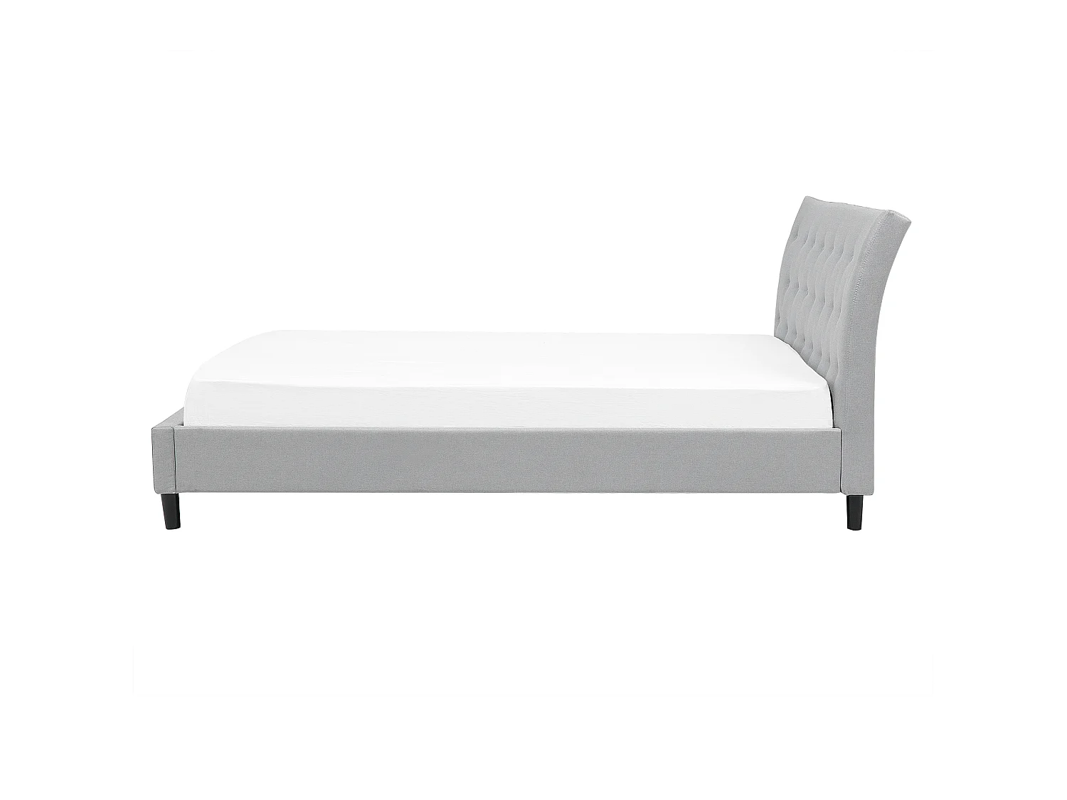 Solides Polsterbett Doppelbett Lattenrost Leinenoptik hellgrau 180 x 200 cm