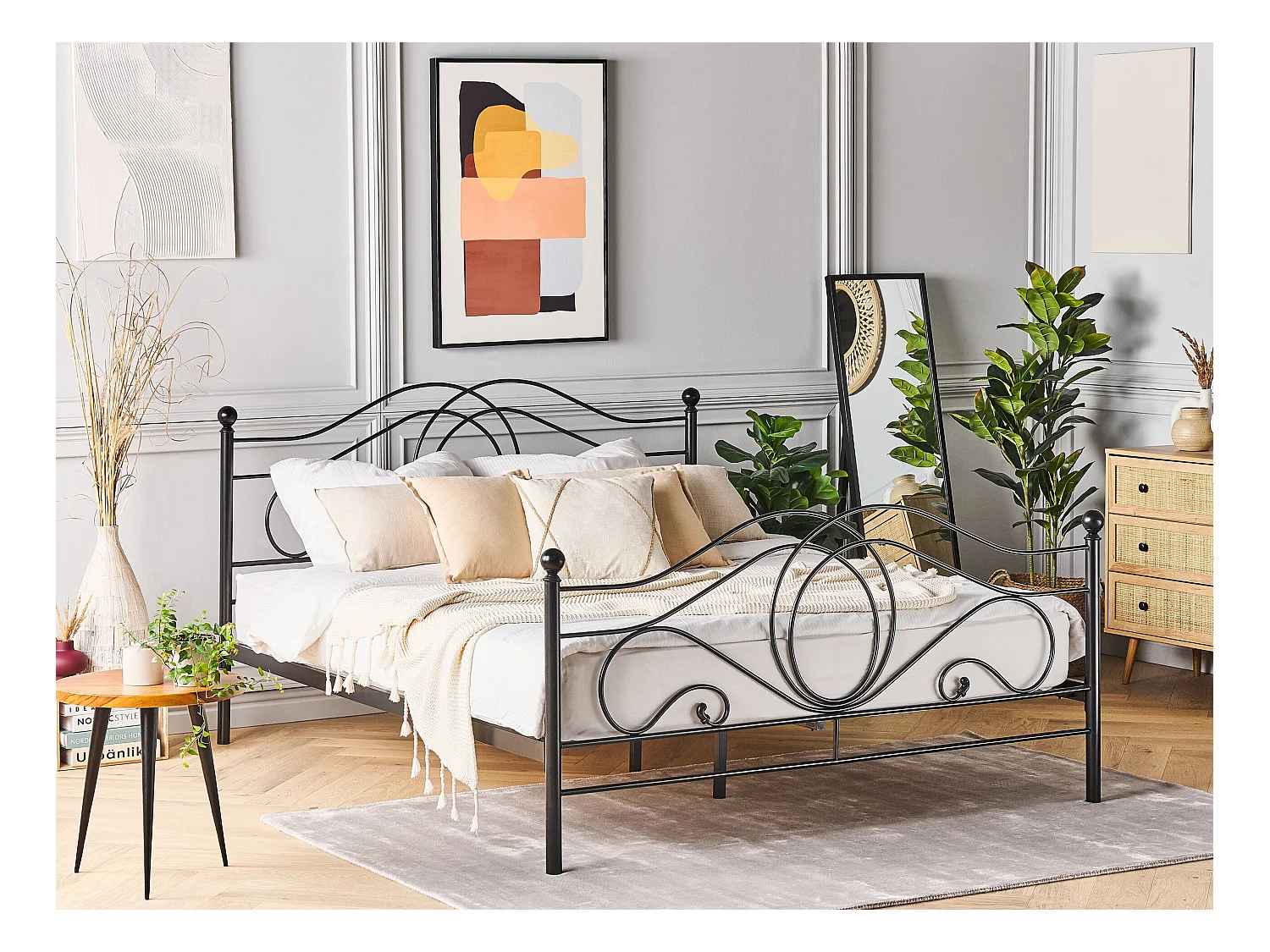 Bed Metaal LYRA 160 x 200 cm Zwart