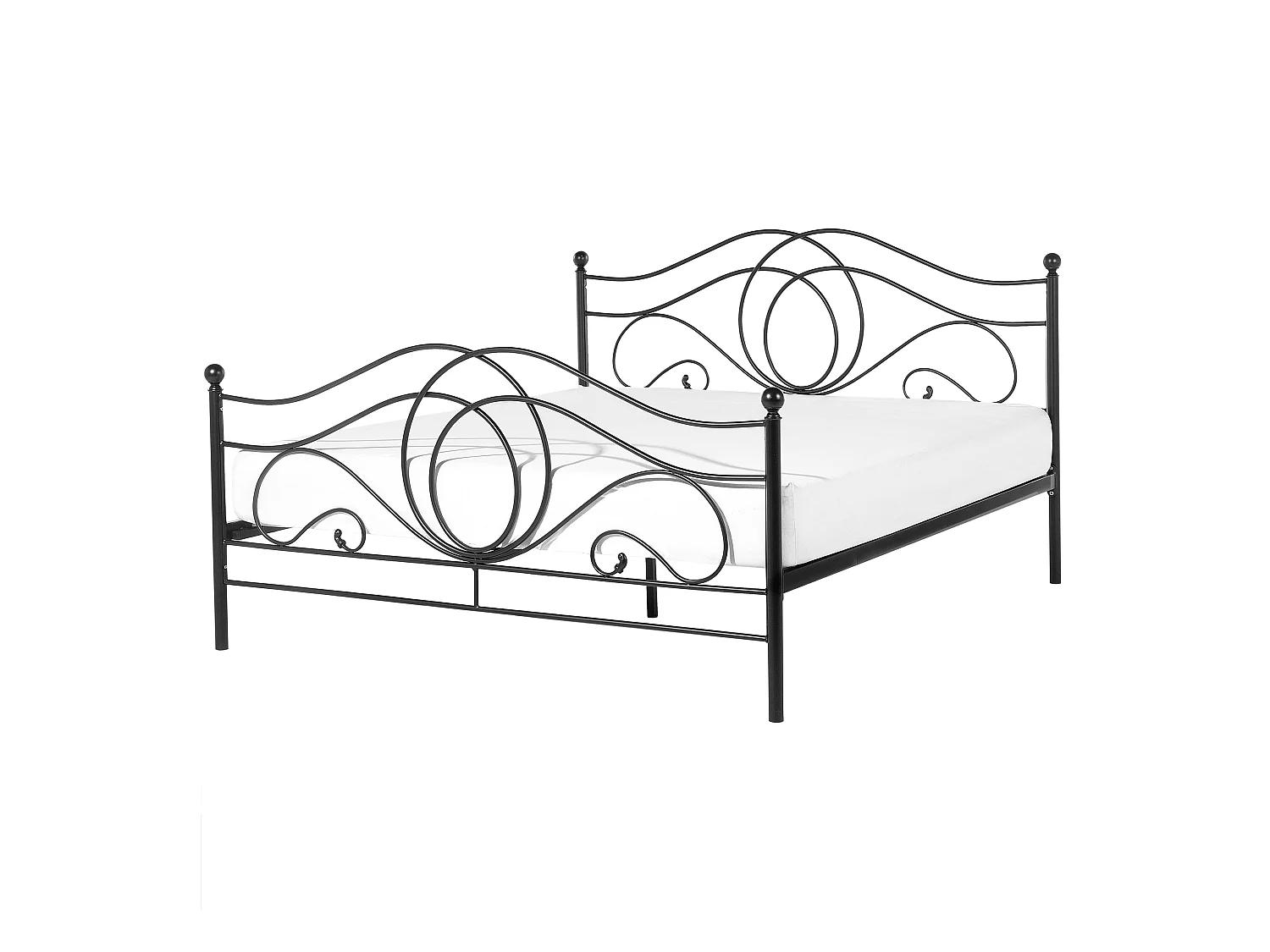 Letto Metallo LYRA 160 x 200 cm Nero