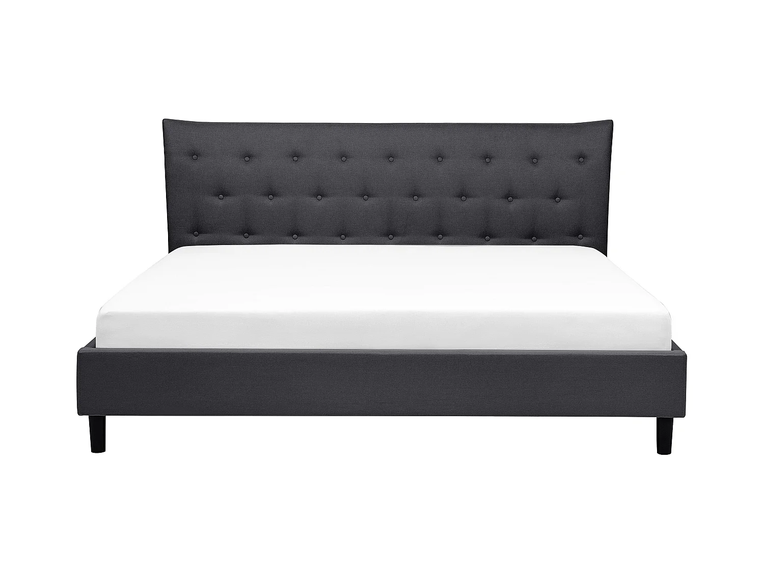 Bed Stof SAVERNE 180 x 200 cm Donkergrijs