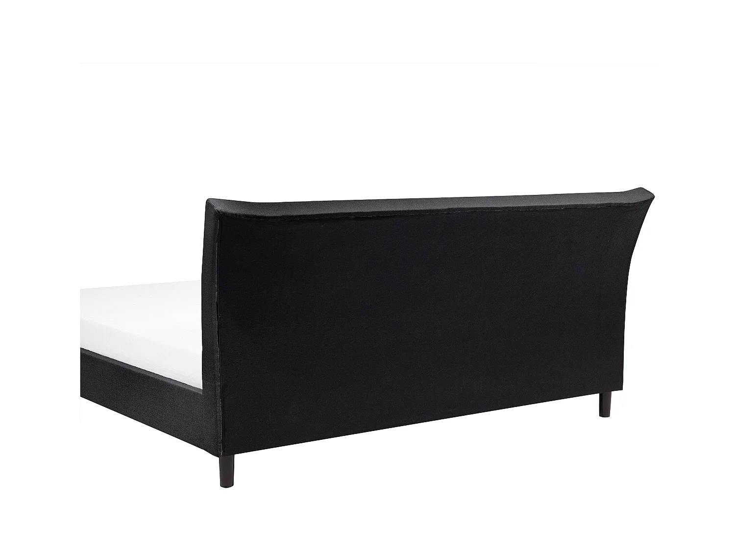 Lit avec sommier Tissu SAVERNE 160 x 200 cm Gris foncé