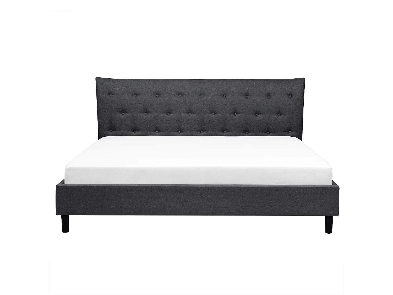 Bed Stof SAVERNE 160 x 200 cm Donkergrijs