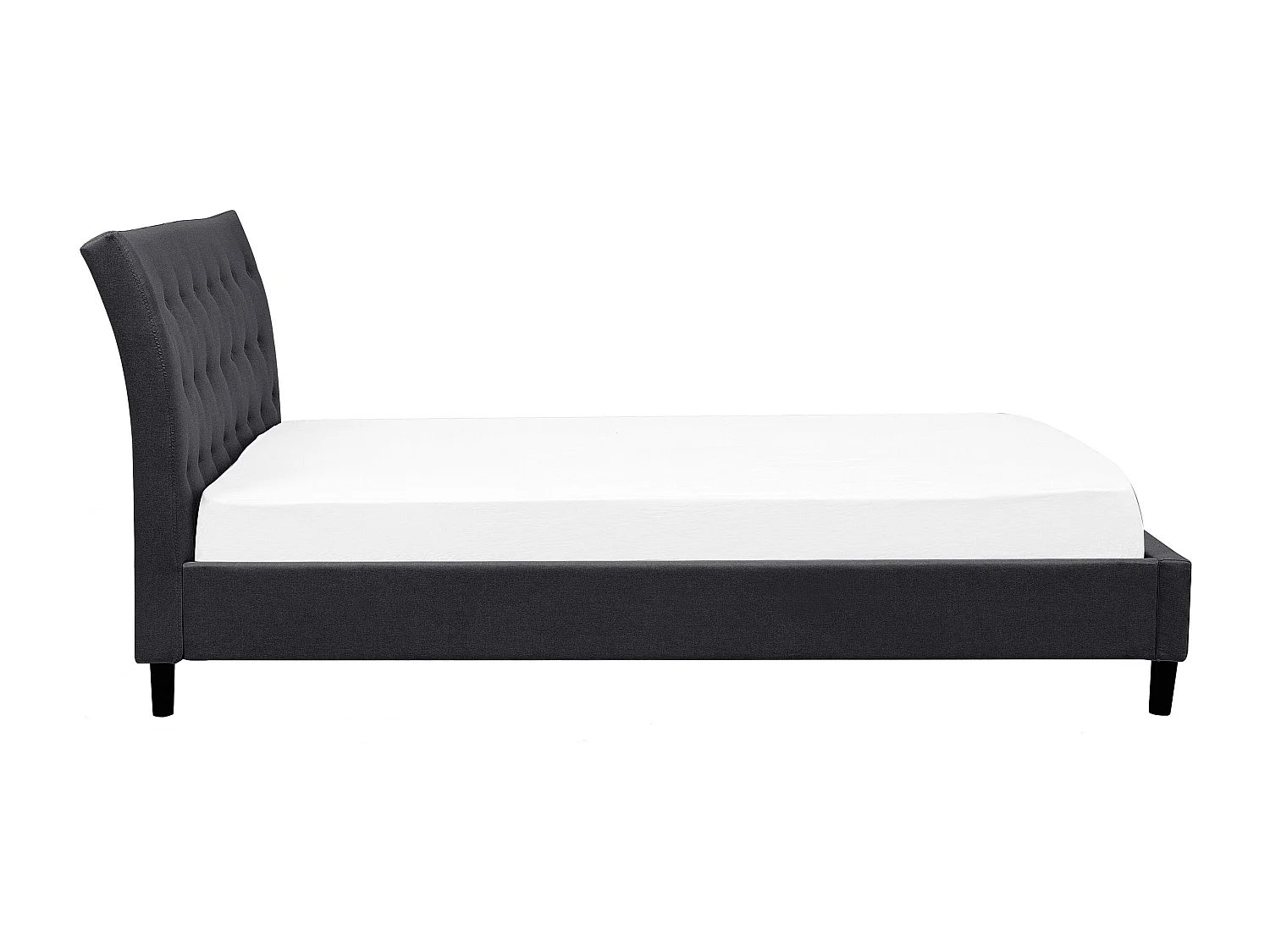 Bed Stof SAVERNE 160 x 200 cm Donkergrijs