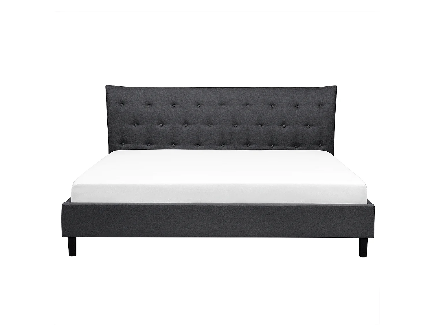 Bed Stof SAVERNE 160 x 200 cm Donkergrijs