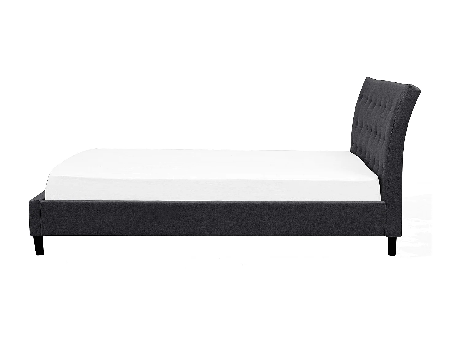 Bed Stof SAVERNE 160 x 200 cm Donkergrijs