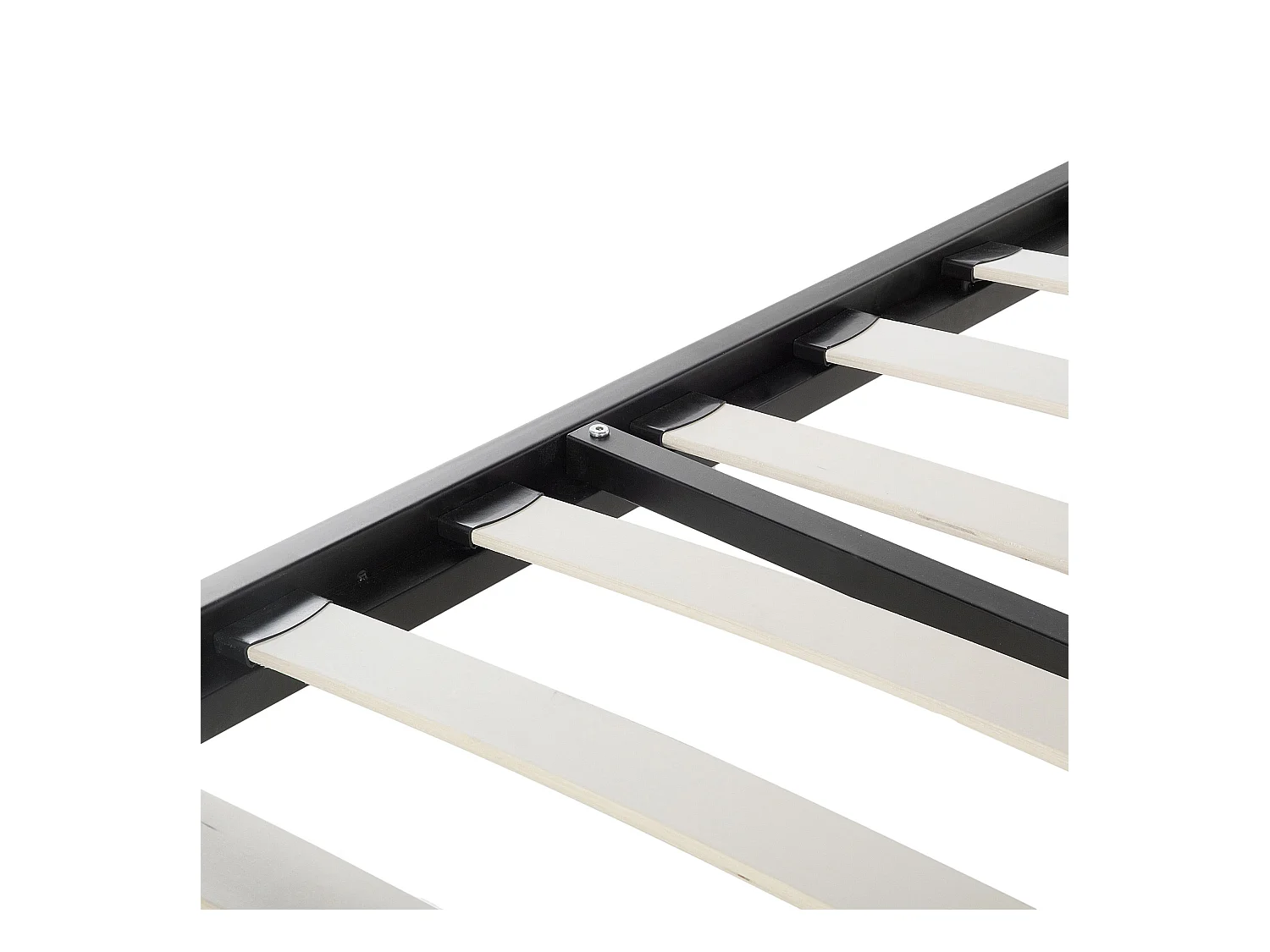 Lit avec sommier Métal LYRA 180 x 200 cm Noir