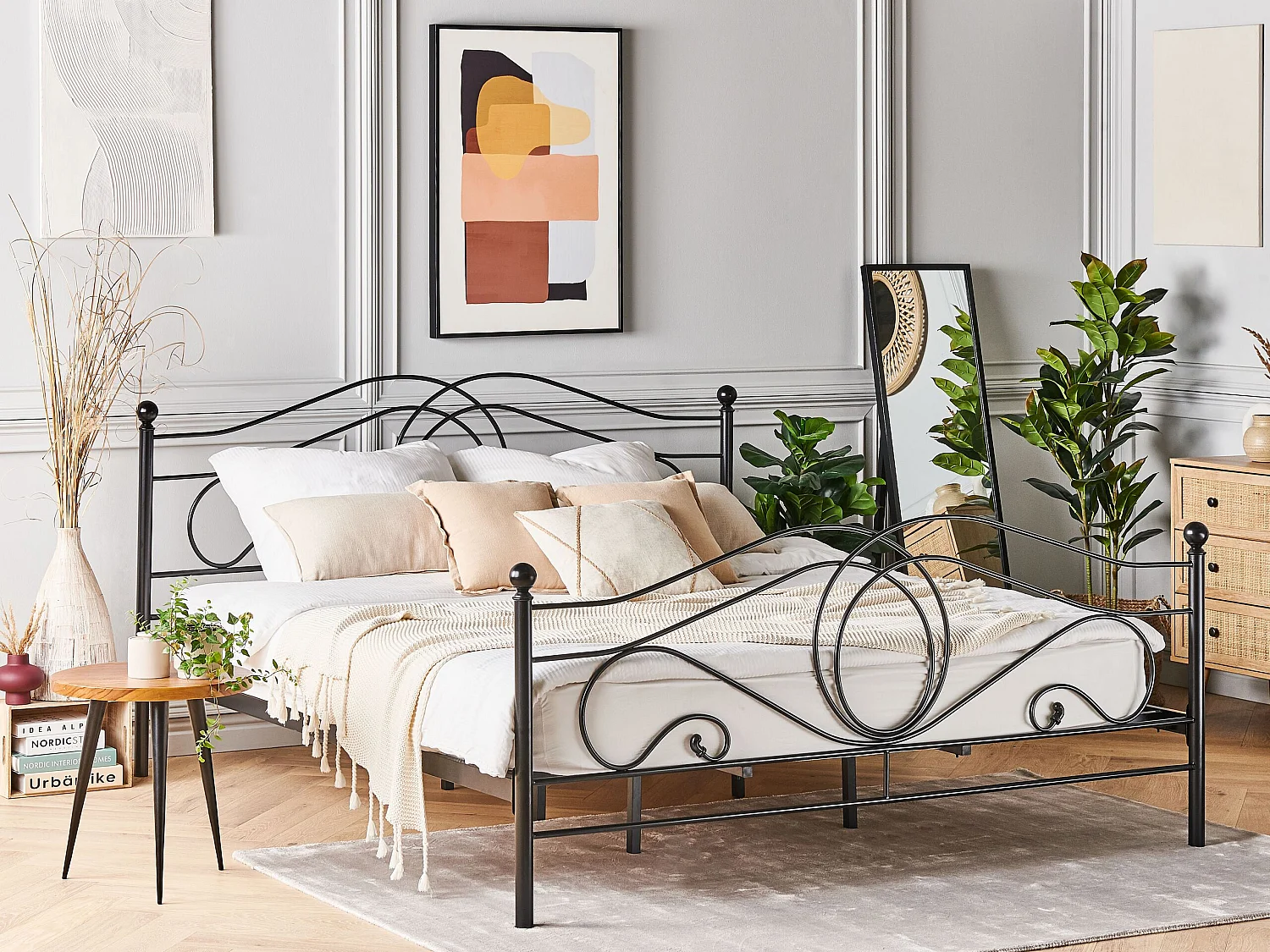 Bed Metaal LYRA 180 x 200 cm Zwart