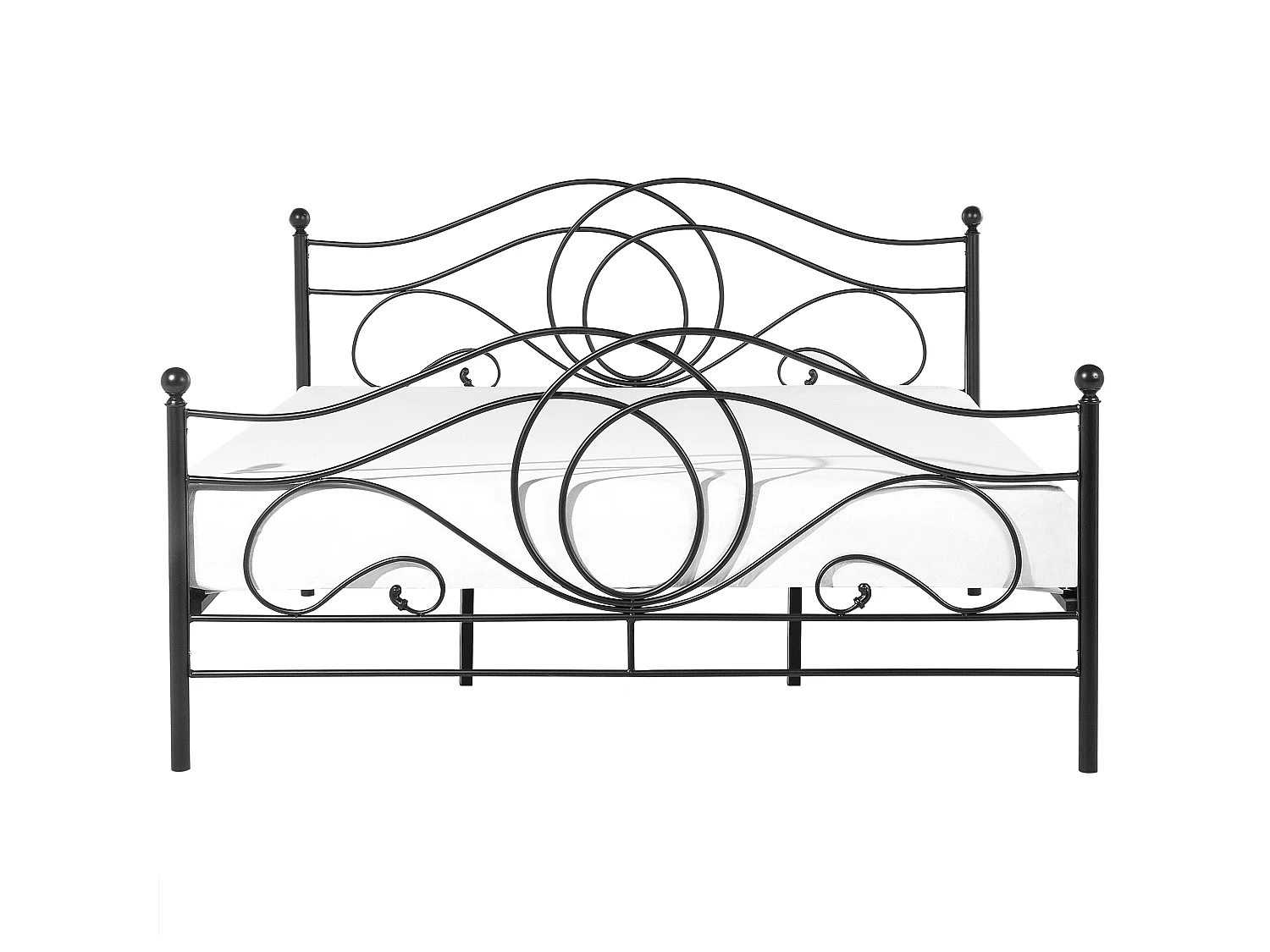 Bed Metal LYRA 180 x 200 cm (EU Super King) Black