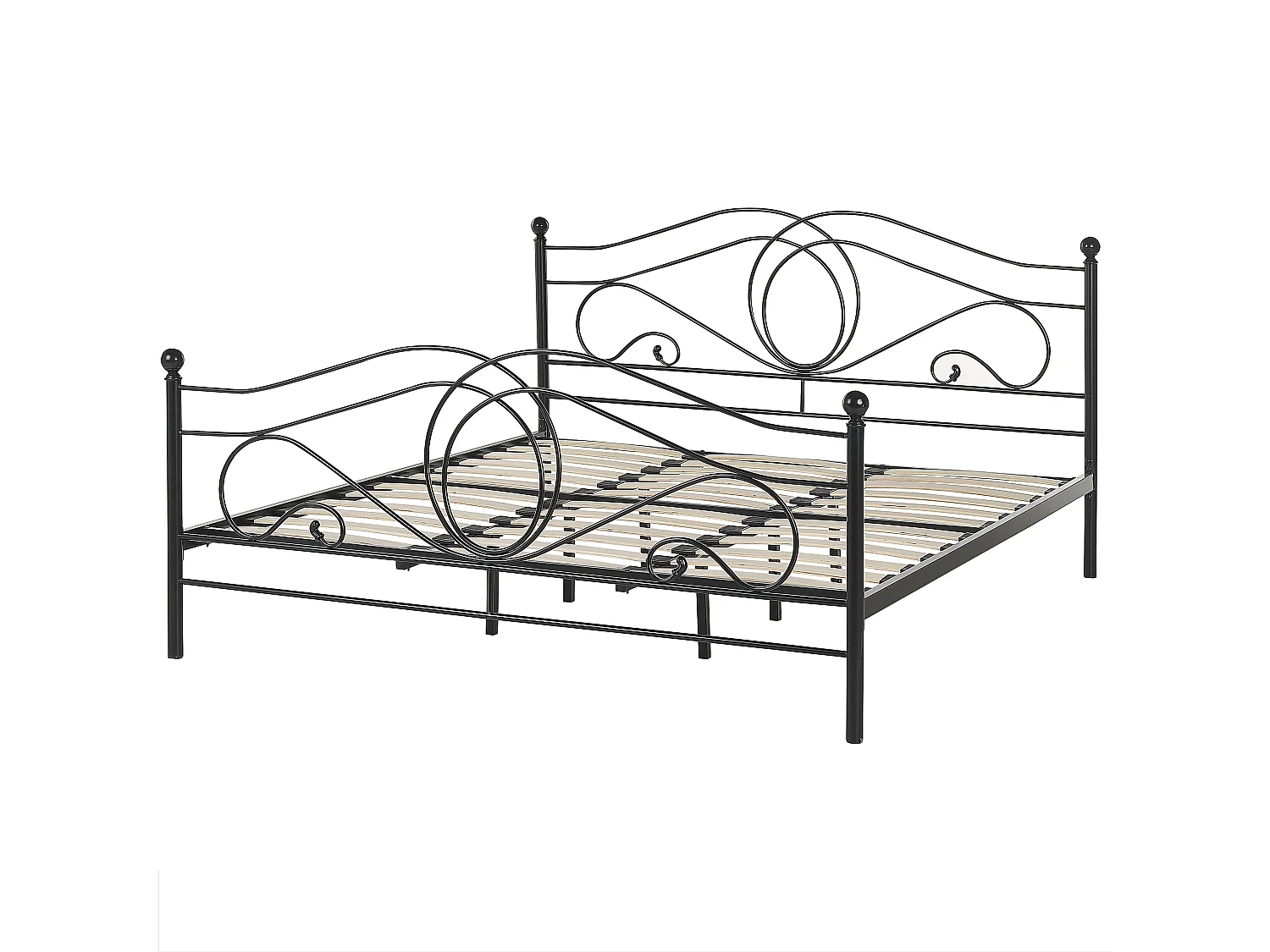 Bed Metal LYRA 180 x 200 cm (EU Super King) Black