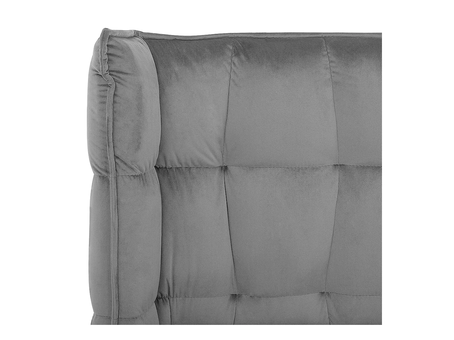 Lit avec sommier Velours SENLIS 180 x 200 cm Gris
