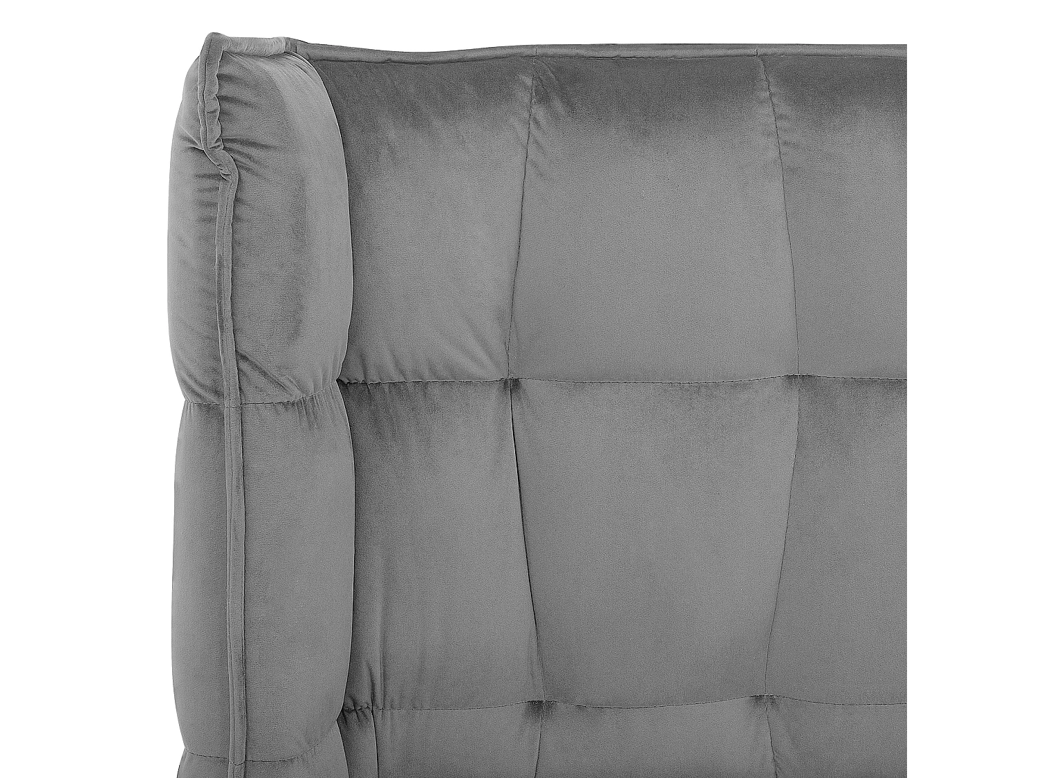 Lit avec sommier Velours SENLIS 180 x 200 cm Gris