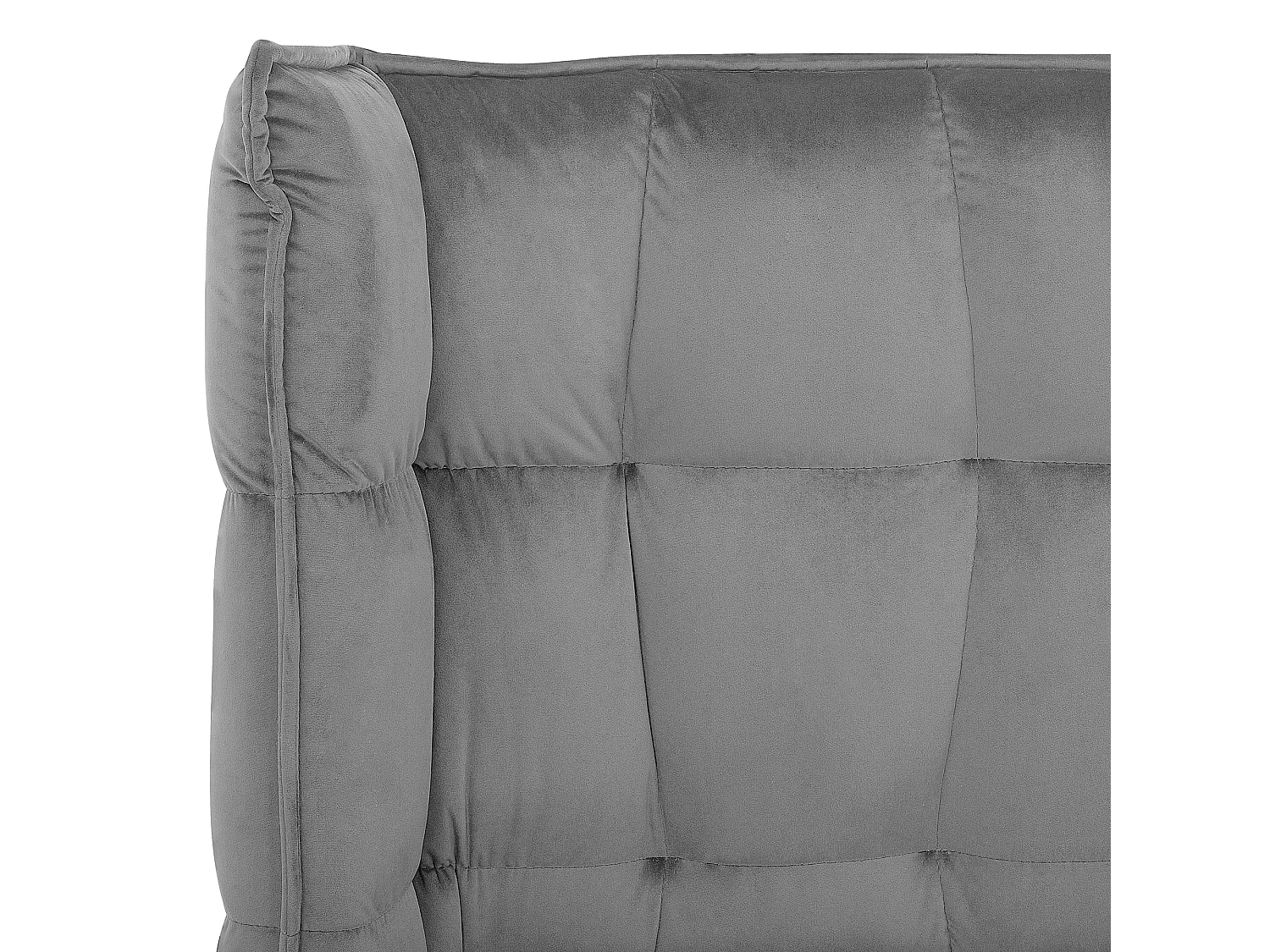Bett mit Lattenrost Samtstoff SENLIS 180 x 200 cm Grau