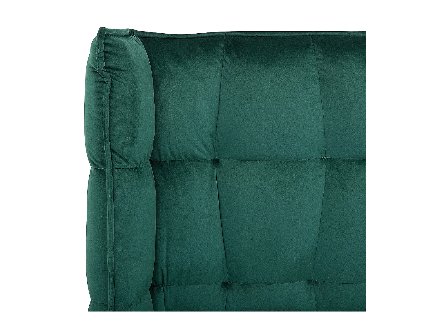 Lit avec sommier Velours SENLIS 160 x 200 cm Vert foncé