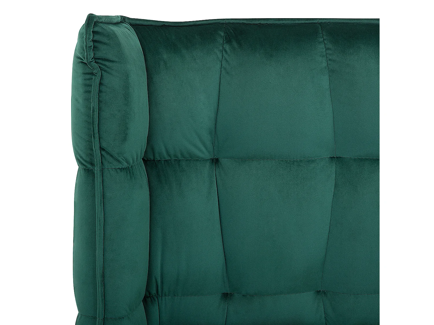 Lit avec sommier Velours SENLIS 160 x 200 cm Vert foncé