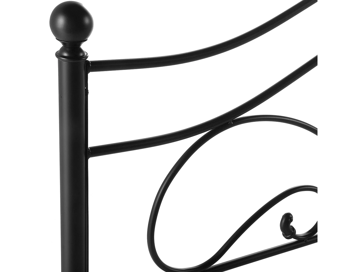 Lit avec sommier Métal LYRA 140 x 200 cm Noir