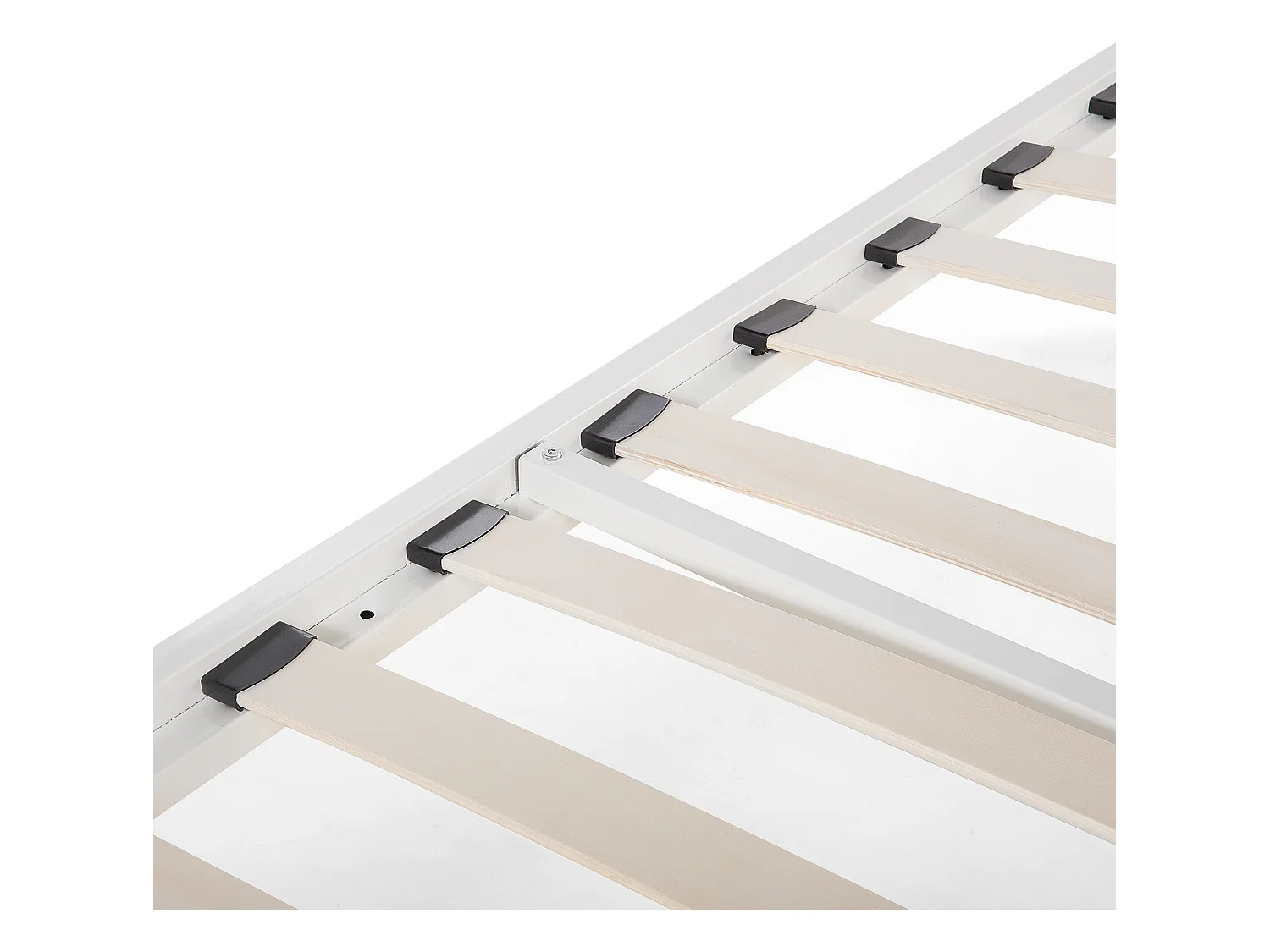 Lit avec sommier Métal LYRA 180 x 200 cm Blanc