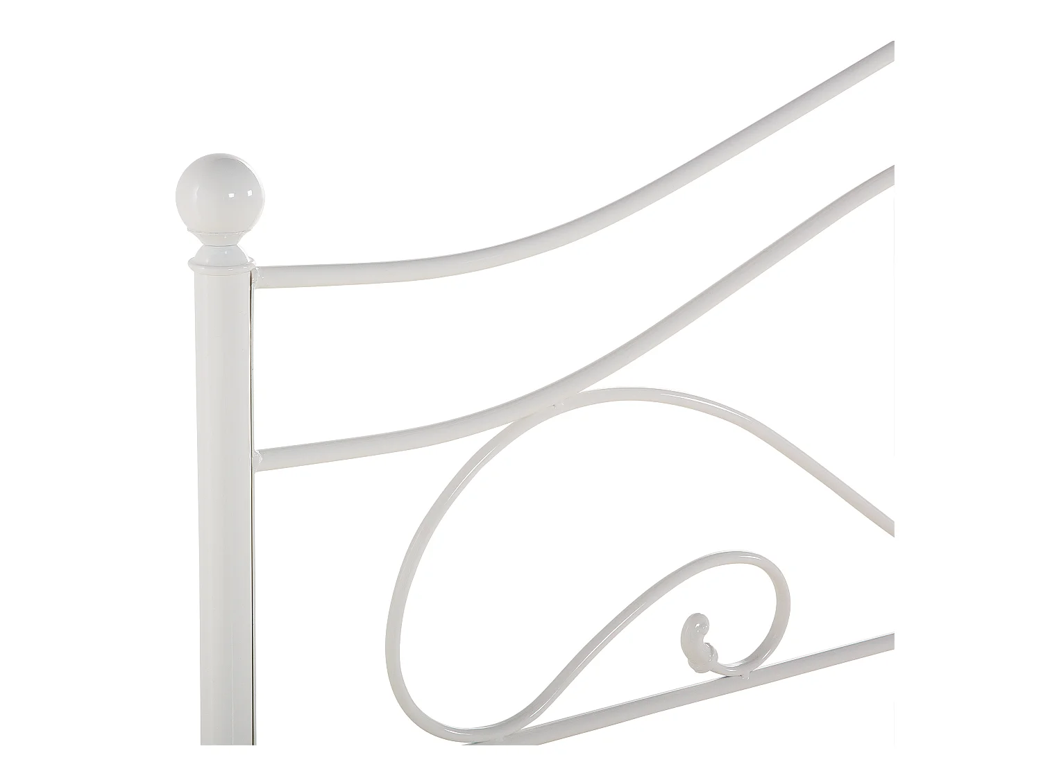 Lit avec sommier Métal LYRA 180 x 200 cm Blanc